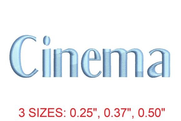 Download Cinema Embroidery Font - Premium Resources